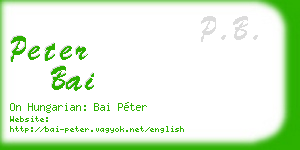 peter bai business card