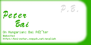 peter bai business card